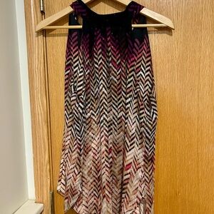 White House Black Market Blouse - Pink, Black, Cream